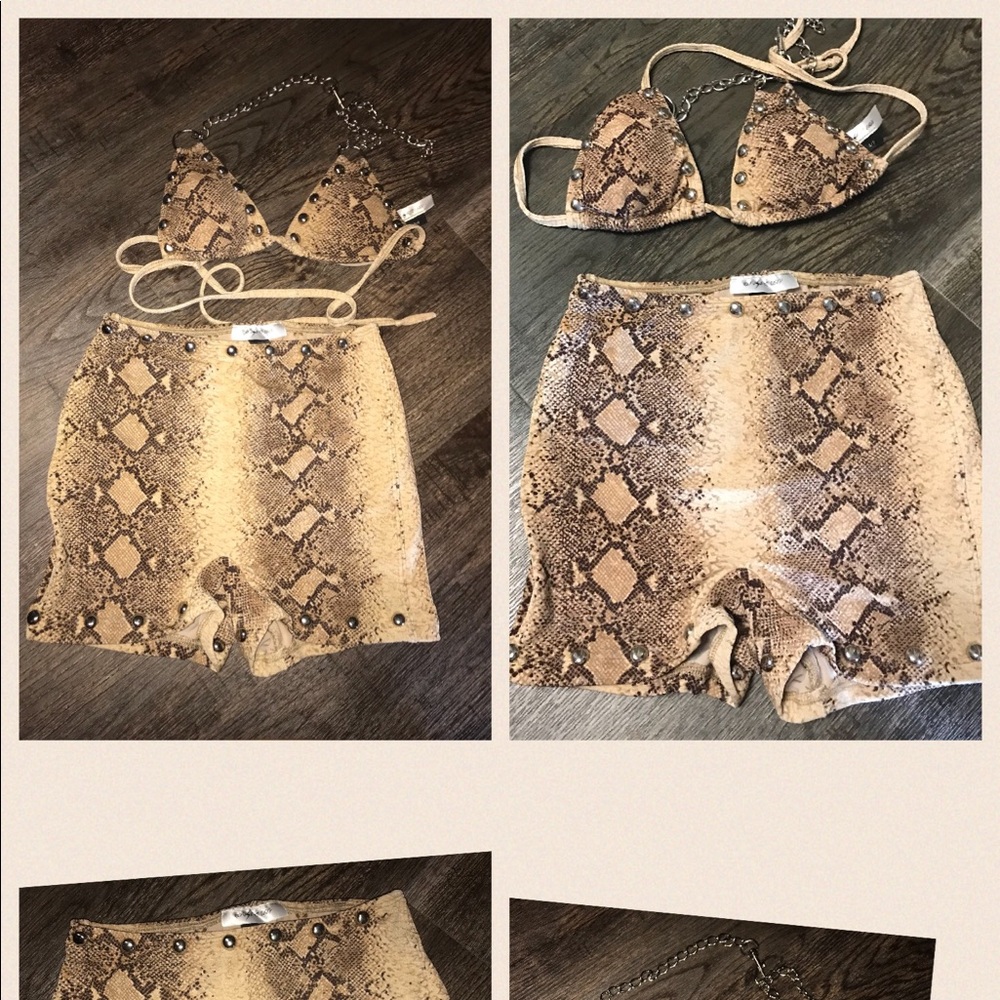 Snake skin print bikini